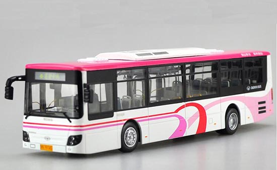 Diecast Daewoo ShangHai City Bus Model 1:43 Scale Pink