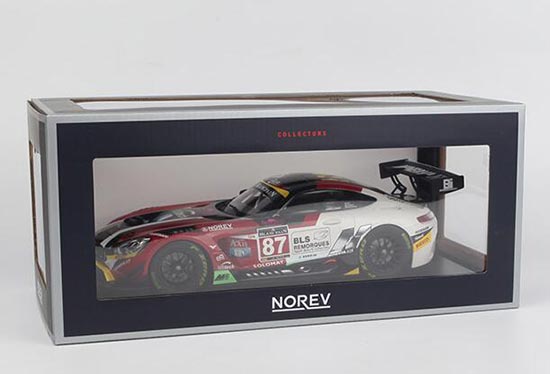 Diecast Mercedes AMG GT3 Model Red 1:18 Scale By NOREV [VB3A296]