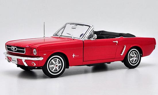 Diecast 1964 1/2 Ford Mustang Model 1:18 Scale Red By Welly
