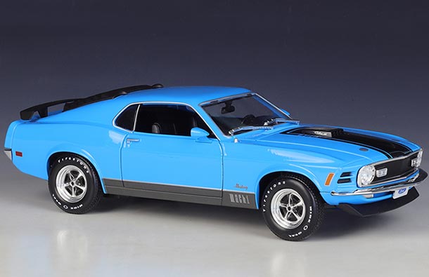 Diecast 1970 Ford Mustang Mach 1 Model 1:18 Orange/ Blue Maisto [VB4A493]